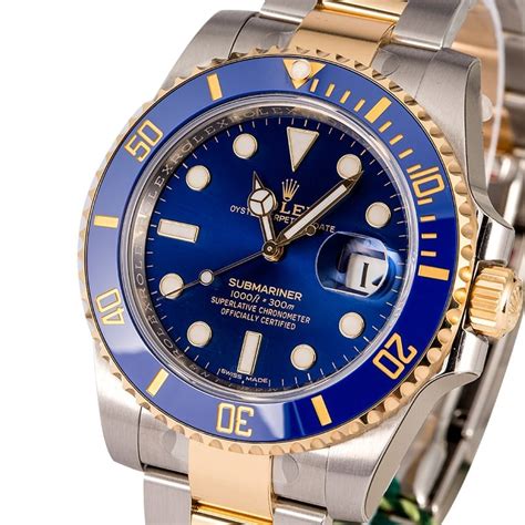 rolex submariner blue half gold|rolex submariner 126613lb for sale.